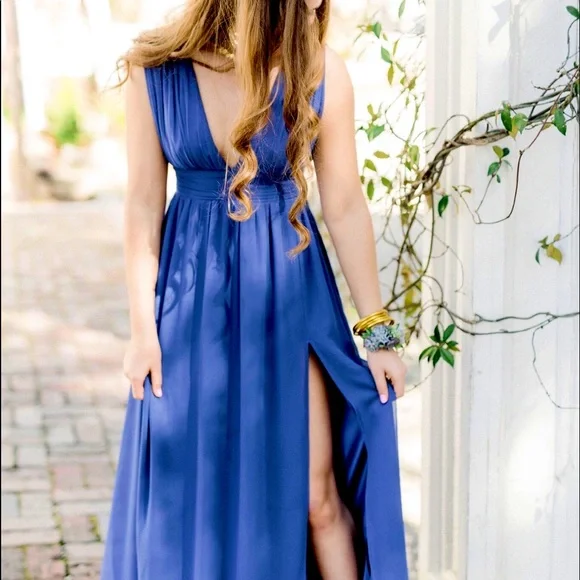 royal blue flowy prom dress Glamorous Royal Blue Sweetheart Prom Dress Mermaid Long Evening Gowns With Split main image 0